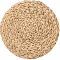 Pikkukuva 1 / 5: Set , jossa 1 meriruohoalusmatto (kudottu vesihyasintti) - 18 cm - Pestävä - Pyöreä, luonnollinen,