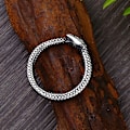 Miniatyrbillede 5 af 5: Retro nordisk mytologi Mænd Ouroboros Ring Punk Hip Hop Rustfrit Stål Biker Snake Ring Til Mænd Kvinder Mode Smykker Gaver