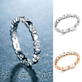 Miniatyrbild 5 av 5: Kvinnor Ring Hjärtform Cubic Zirconia Smycken Söt Mode Utseende Fingerring För Bröllop Silver US 8