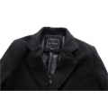 Miniatyrbillede 2 af 5: Mænd mellemlang uldfrakke Solid revers Mode Slim Fit Overfrakke L Black