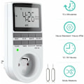 Miniatyrbilde 1 av 5: Digital programmerbar stikkontakt, ukentlig digital timer med LCD-skjerm, 12H/24H/7Days strømuttakstimer, energisparing for