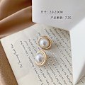 Miniatyrbillede 1 af 5: Ørering Pearl Geometry Stud piger&#39; Modesmykker Ac3576 A62