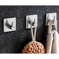Miniatyrbillede 2 af 5: 304 rustfrit stål krog, vægbeslag krog og klæbende sømfri krog *4 (sort rund base, selv-a