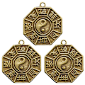 Pikkukuva 3 / 5: 3 kpl Tee itse riipuksia Vintage Tai Chi Trigram Avaimenperä Riipukset Amuletti Riipukset Laukku Riipukset