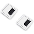Miniatyrbillede 1 af 5: Kabelhulsdæksel Skrivebord Computer Ledning Kabelhulsforsyninger Kabelhulsdæksel Computerbordgennemføring til skrivebordsstyring Rektangulært 2 stk. 80 X 80 Mm