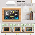 Miniatyrbillede 4 af 5: Wood Grain Color Touch Screen Vejr Clock Sensor