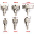 Miniatyrbilde 2 av 4: 6PC—22-65 mm hullsag i rustfritt stål, hullsag i karbid, slitesterk aluminiumsplate, borekrone i metall