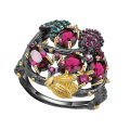 Miniatyrbillede 3 af 4: Gothic Faux Ruby Tree Branch Bee Kvinder Finger Ring Party Banket Smykker Gave US 6