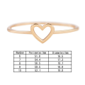 Miniatyrbillede 4 af 5: Kvinder Simple Udhulet hjerte Ring Valentine Foreslå Circlet smykker gave Golden US 6