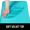 Miniatyrbild 2 av 5: 80cm*120cm Memory Foam Badrumsbadkarsmatta Absorberande Anti-Slip Badkarsmatta Vattenbadkarsmatta - Lake Blue