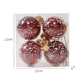 Miniatyrbild 2 av 5: 9st julboll Transparent julgransprydnader Red