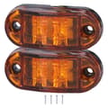 10V til 30V 2 LED Høy Lysstyrke Gul Side Marker Blinklys for Biler Lastebiler Tilhengere Bobiler