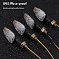 Miniatyrbilde 5 av 5: 4 stk E-merket LED Blinklys Motorsykkel Blinklys Indikator 14 LED Vanntett Amber Light 12V for M10 Universal Mo