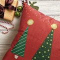 Miniatyrbild 3 av 5: Julkuddfodral, 18 x 18 tums linnekuddfodral Juldekorationer till soffa Bäddsoffa Röd Heminredning Set med