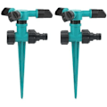 Miniatyrbillede 1 af 5: 2 stk haveautomatisk sprinkler Roterende græsplænevanding 360 graders automatisk sprinklersprinkler A