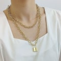 Miniatyrbild 3 av 5: Halsband Multi-layer Metallic Element Modesmycken B1711 N2003-24