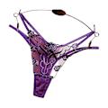 Miniatyrbild 1 av 2: Sexig G-String Dam Broderi Strings Underkläder Trosor Purple