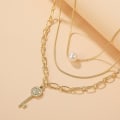 Miniatyrbild 4 av 5: Halsband Multi-layer Metallic Element Modesmycken B1711 N2003-24