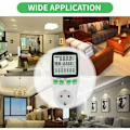 Miniatyrbild 3 av 5: 0,000KWh-9999 KWh 0-16A Mini Smart Power Meter Socket 0,000KWh-9999KWh Flerfunktions elmonitor Power
