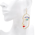 Miniatyrbilde 4 av 4: øredobber Ansiktssminke Abstrakt Ansiktslegering Rhinestone Eardrops For Party