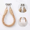 Miniatyrbillede 4 af 5: Hamp Rope Style Creative Wall Decor Toiletrulleholder Perforeret badeværelse toilethåndklæde eller bruseforhæng