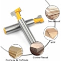 Miniatyrbillede 5 af 5: 2 STK 8 mm skaft T-slids fræser Bit Sæt Træskæring T-slids Træbearbejdning T-slids fræsere til 9,52 mm og 12,7 mm sekskantbolt Yello