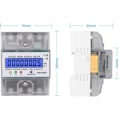 Miniatyrbild 4 av 5: DDS024 5-100A 380V 50Hz enfas AC amperemeter med LCD-display, transparent case