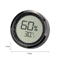 Miniatyrbillede 5 af 5: Mini digital LCD display temperatursensor sort
