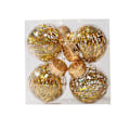 Miniatyrbild 1 av 5: 4st julboll Transparent julgransprydnader gold