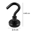 Pikkukuva 5 / 5: Piao 8kpl magneettikoukut Heavy Duty, vahva magneetti koukulla jääkaappiin, superneodyymi ripustukseen, magneettiripustin työkalulaatikolle, risteily, grilli, takki Black Maximum pulling force 25KG