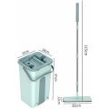 Pikkukuva 2 / 5: Langaton handsfree-mikrokuitulattiamoppi, märkä- ja kemiallinen pesu, 360° pyörivä tasainen moppi (6 mikrokuitutyynyä)