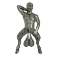 Miniatyrbillede 2 af 5: Dørklokke Resin Ornament Udendørs havedekoration statue golden