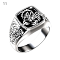 Miniatyrbillede 3 af 4: Kreativ legering Scorpio Relief Mænd Ring Sølv Bryllup Band smykker Tilbehør til jubilæum US 7