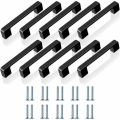 Pikkukuva 1 / 5: 10 kpl 128 mm metallikaapin vetimet, tukeva ja kestävä kaapin kahva, helppo asentaa, mattamusta keittiön set