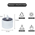 Miniatyrbilde 5 av 5: 6 stk Solar Lantern Telys - Nattlys Oppladbar Elektronisk Solar LED-lampe flimrende - Flam