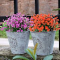 Miniatyrbillede 3 af 5: 8 bundter udendørs kunstige falske blomsterbuske UV-resistente planter, falsk plastgrønt til Indo
