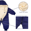 Miniatyrbillede 3 af 5: Baby pige med hætte i bomuldsdun 73cm Navy blue