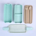 Miniatyrbild 4 av 4: 2-lagers Lunchbox 750ml Bento Box Mikrovågsservis (beige)