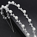 Pikkukuva 5 / 5: Ylelliset metalliseoshiustarvikkeet Pearl Decoration -hiuspanta naisille