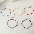 Miniatyrbillede 5 af 5: Multicolor Boho Beaded Ankellænke Justerbar Håndlavede Ankelarmbånd Modetilbehør til kvinder