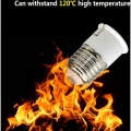 Miniatyrbild 3 av 5: E27 till B22-adapter för LED-lampor och halogenlampor, E27 sockelomvandlare, power 200W, 0~250V, 120 graders värmebeständig, paket med 5,