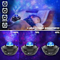 Miniatyrbilde 3 av 5: Starry Sky-projektor, roterende nattlys Starry LED-projektor med 21 moduser og fjernkontroll og timer og høyttaler og bluetooth, Ga