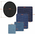 Miniatyrbillede 2 af 5: 25 stykker Iron-On Patches i 5 farver Bomuld Iron-On Patch Denim Patches Jeans Patches Reparationssæt Sæt Iron-on Patches (5