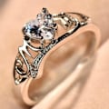 Miniatyrbild 4 av 5: Fingerring Mode Delikat Legering Love Heart Ring För Kvinnor US 9