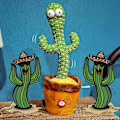 Miniatyrbillede 2 af 3: 120 sange Kaktusdukke Gentag Dansende Talk Kawaii Talking Toy Tal Lydoptagelse