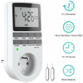 Miniatyrbilde 1 av 5: Europeisk standard storskjermtimer digital programmerbar utgang, ukentlig digital timer med LCD-display Passer for ind