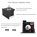 Miniatyrbillede 5 af 5: Titan Ekstruder Bowden Ekstruder Til V6 Hotend 3d Printer Cr10 Ender 3 Series, mega S X Series, 1,75 mm filament.