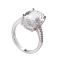 Miniatyrbilde 1 av 5: Mote Kvinner Stor Oval Cubic Zirconia Plated Engasjement Forslag Finger Ring US 8