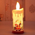 Miniatyrbilde 4 av 5: Pieces LED stearinlys, juledesign LED flytende stearinlys Flammeløse Varme Hvite Lys, Julenissen
