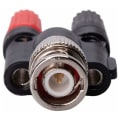 Miniatyrbillede 5 af 5: BNC hanstik til dobbelt 4 mm stikadapter Banana Jack lydstik lydstik 2 stk.，